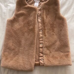 Shabby Chic Kids Faux Fur Vest in Light Brown